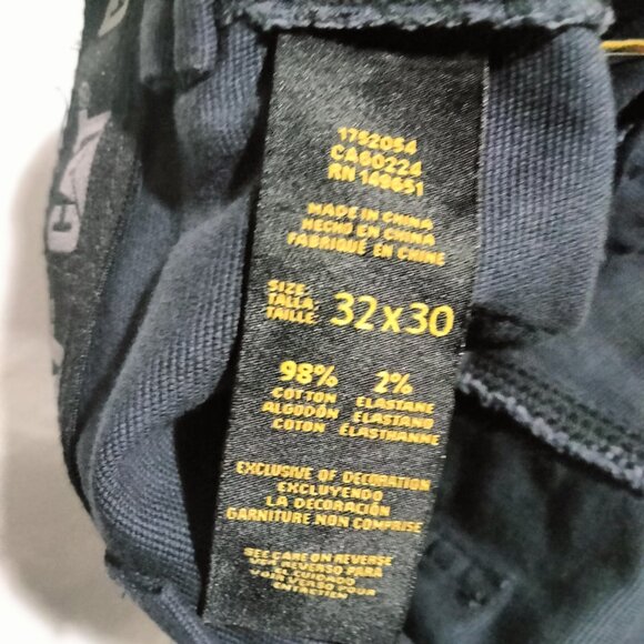 NWT CAT Utility Pants Men Size 32x30(32x29) Navy Blue Flex Waistband - Picture 4 of 6